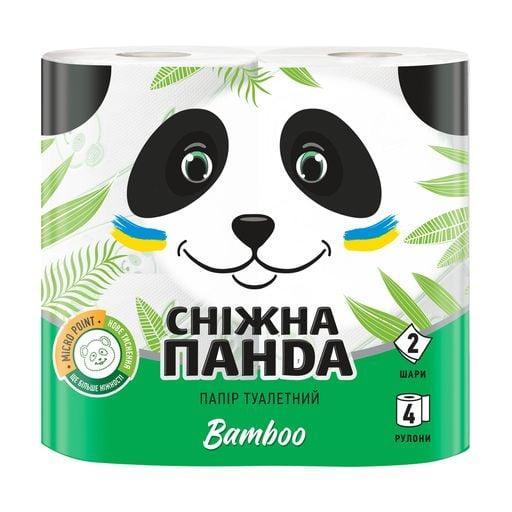 Туалетний папір "Сніжна Панда" Bamboo, 2 шари, білий, 4 шт