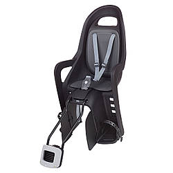 Дитяче крісло заднє POLISPORT Groovy Maxi FF 29" на підсідельну трубу, 9-22 кг, чорне