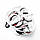 Маска Анонімуса срібляста на карнавал, Пластикова Anonymous маска на гумці унісекс, Маска Гая Фокса, фото 2