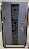 Двері вхідні металеві вуличні Манхетен двоколірна  Ваш ВиД Темно-сірий 860/960х2050х96 Ліве/Праве, фото 3