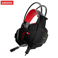 Игровые накладные наушники Lenovo HU85 с микрофоном RGB