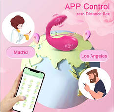 Bluetooth вібратор Dildo 2 активні сторони APP Bluetooth Control Music Mode 9 режимів, фото 3