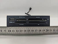 Кардридер внутренний, черный, 3.5", USB 2.0, Gembird all in 1 card reader FDI2-ALLIN1-AB