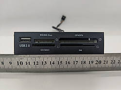 Кардрідер внутрішній, чорний, 3.5", USB 2.0, Gembird all in 1 card reader FDI2-ALLIN1-AB