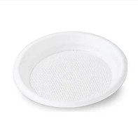 Тарелка одноразовая пластиковая для второго блюда Ø 205мм Супер(100 шт)Пластиковая тарелка одноразовая