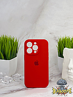 Чехол с закрытой камерой и низом на Айфон 13 Про Красный / Silicone Case для iPhone 13 Pro Red