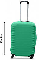 Чехол бирюзовый кавер на чемодан М среднего однотонного чемодана чехол материал дайвинг
