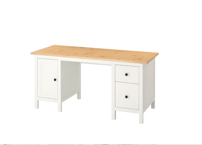 HEMNES Письмовий стіл, біла пляма,155х65 см, 702.457.25