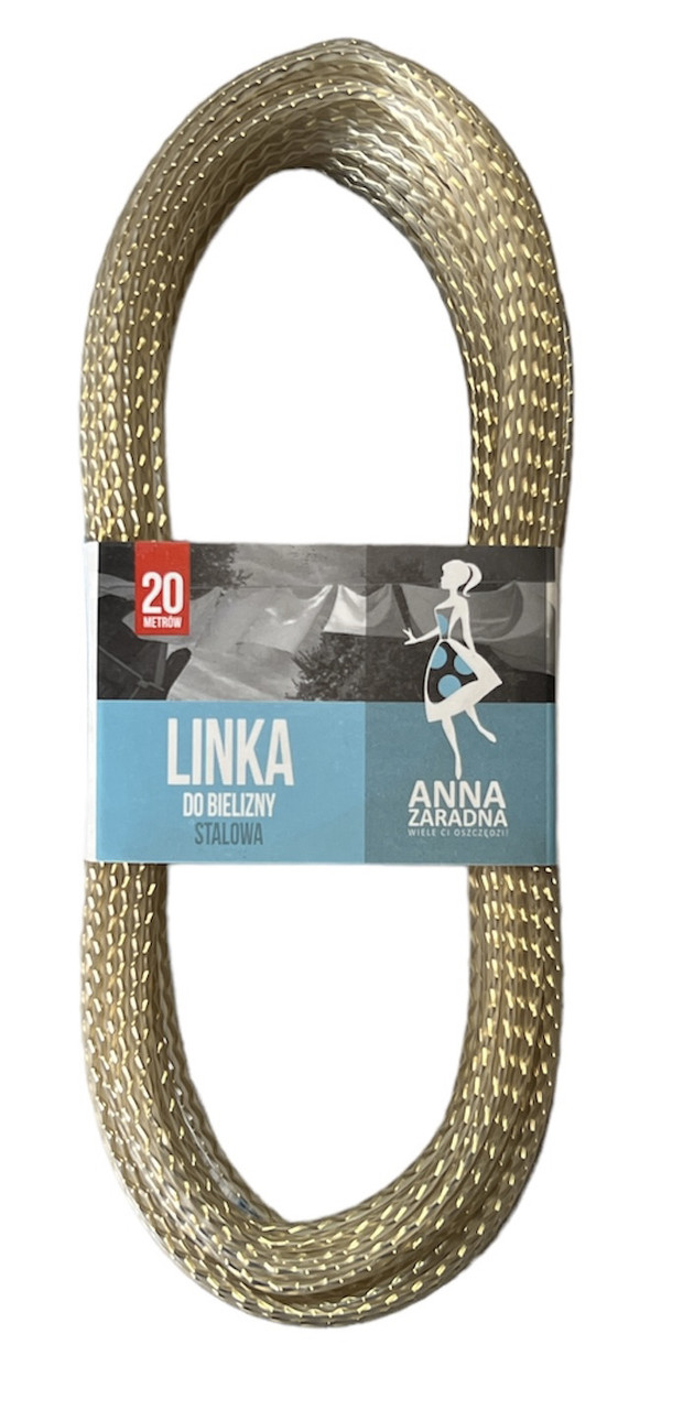 Сталева мотузка для білизни Anna Zaradna 20 м, фото 1