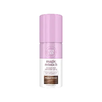 Камуфлюючий спрей для сивого волосся NishLady Magic Retouch Spray Medium Brown 100ml