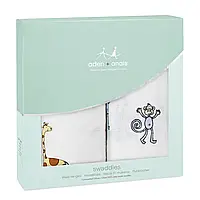 ADEN&ANAIS - Набір пелюшок з 2-х шт (бавовна, 120*120 см) Jungle Jam