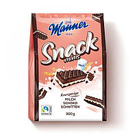 Вафли Manner Snack Minis с молочно-шоколадным кремом, 300 г, 10 уп/ящ