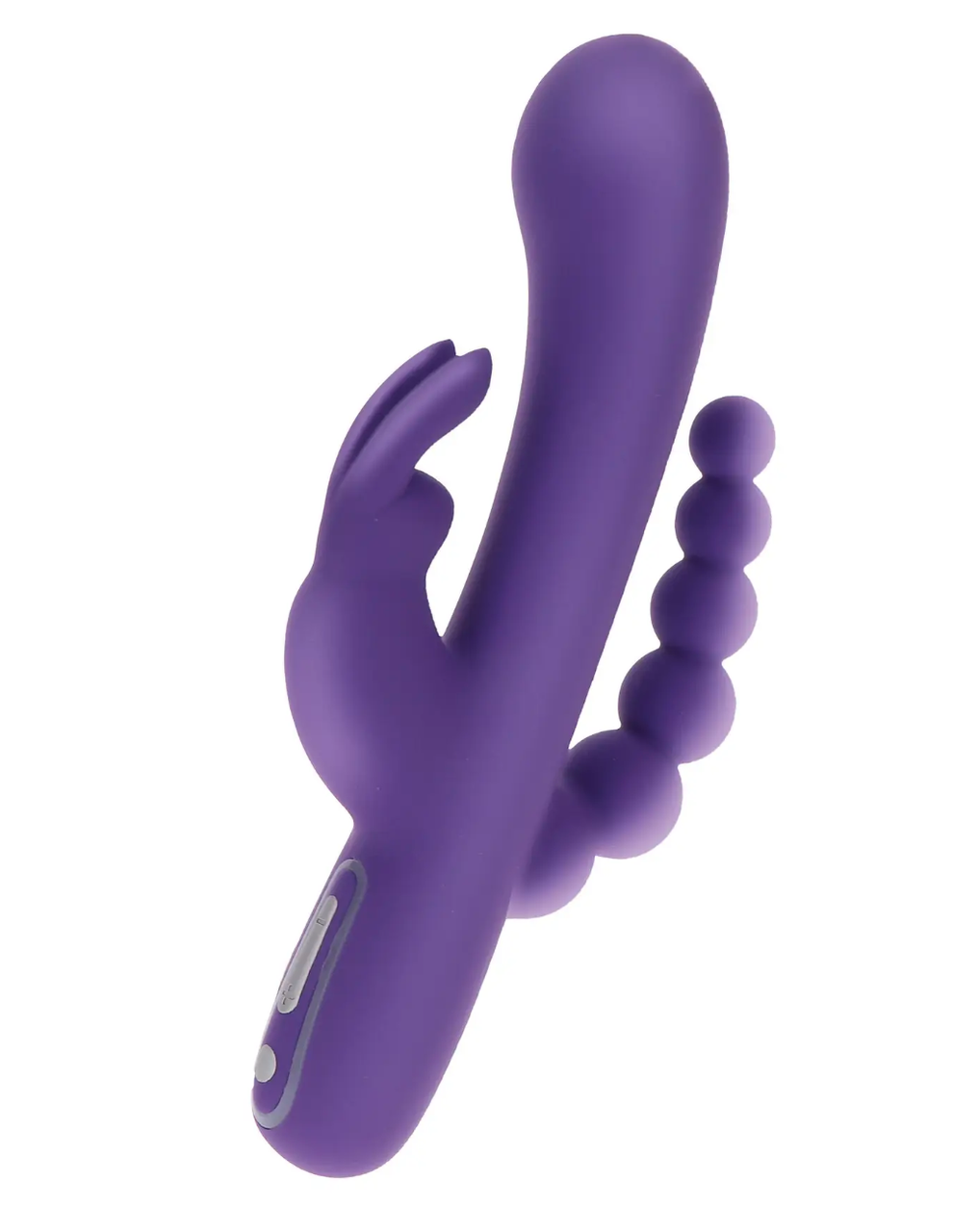 Потрійний вібратор-кролик із анальною ялинкою Toy Joy, 21,5х4 см.
