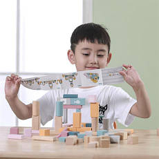 Дерев'яні кубики Viga Toys PolarB Пастельні блоки, 60 шт., 2,5 см (44010), фото 5