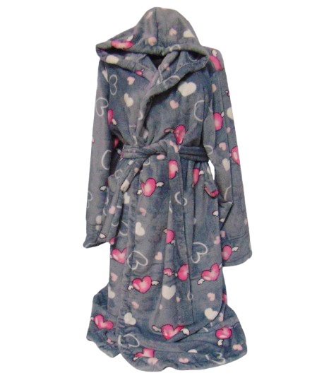 Халат із капюшоном велсофт довгий 50 сірий Bonita B1, фото 1