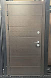 Двері вхідні металеві вуличні Роял МДФ ПВХ Ваш ВиД Венге-темний 860/960х2050х96 Ліве/Праве, фото 3