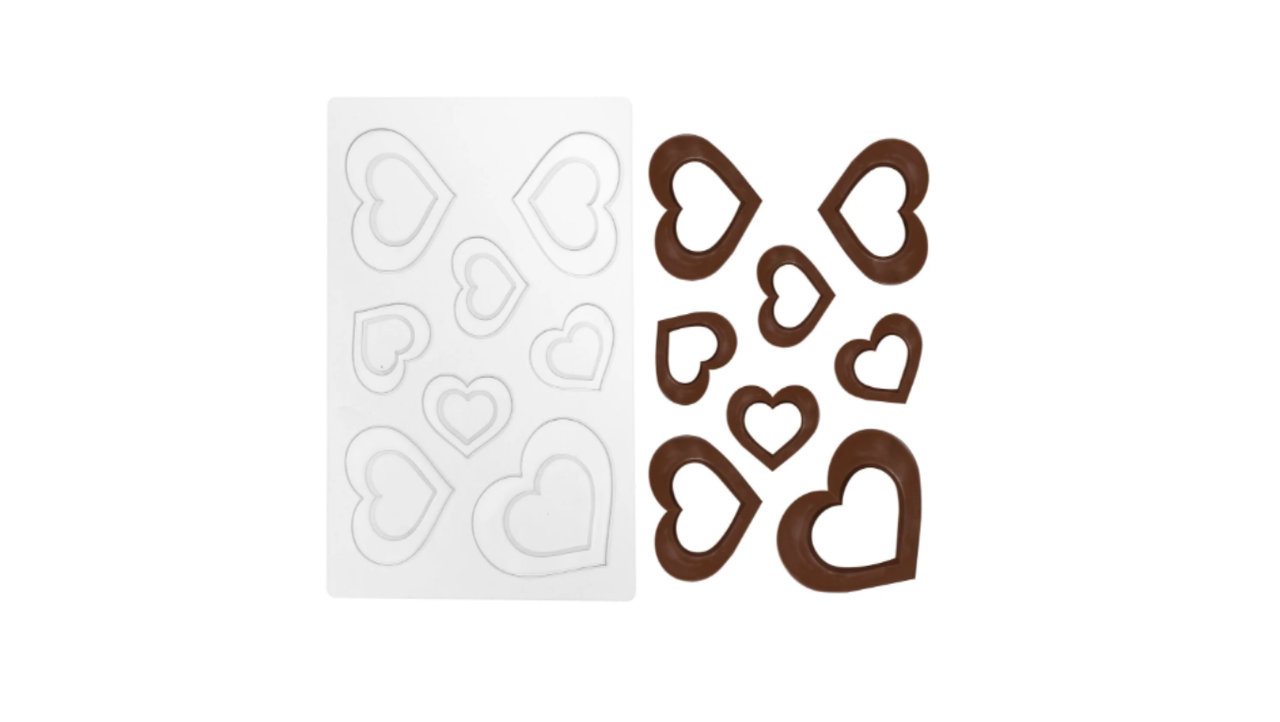 Форма пластикова серця на торті, фото 1