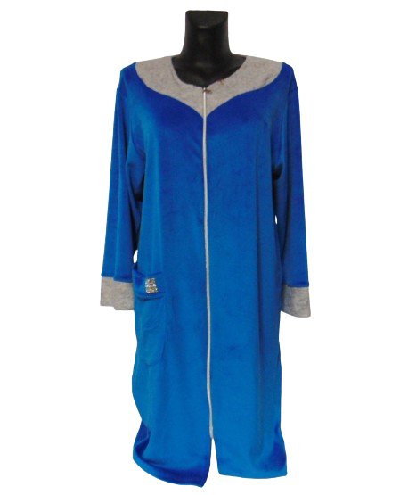 Велюровий халат 48 синій Bonita B4