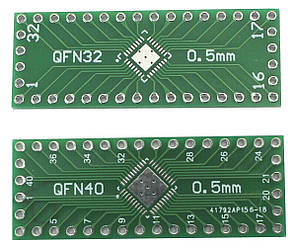 Адаптер для мікросхем QFN32/QFN40 0.5mm на DIP40