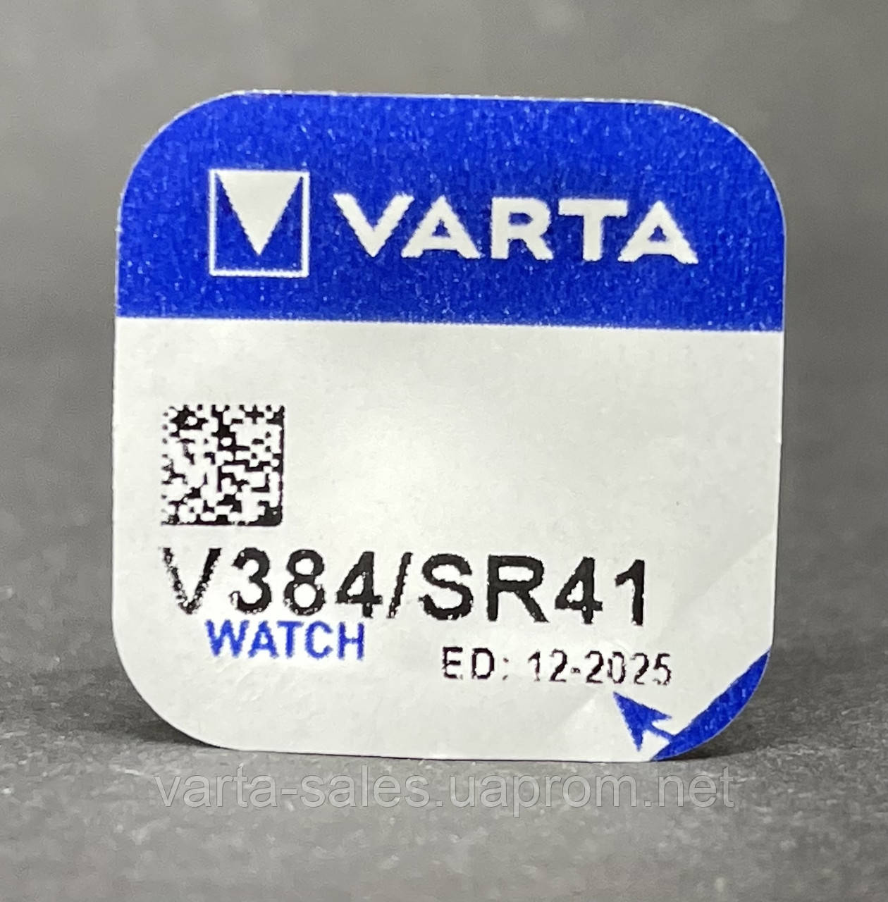 Батарейка Varta V384 (SR41SW) silver oxide 1,55V - фото 6 - id-p1522977