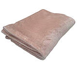 Набір плед і чохол плюшевий, багаторазовий для кушетки, світло-бежевий колір для масажу, фото 2