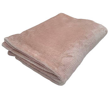 Плюшевий плед на косметологічну кушетку, світло-бежевий в салони краси, масажні кабінети, спа салони, для дому