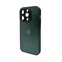 Чохол для смартфона AG Glass Matt Frame Color Logo for Apple iPhone 14 Pro Cangling Green