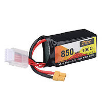 Аккумулятор 14.8V 850mAh 100C 4S LiPo Battery XT30 для FPV дрона