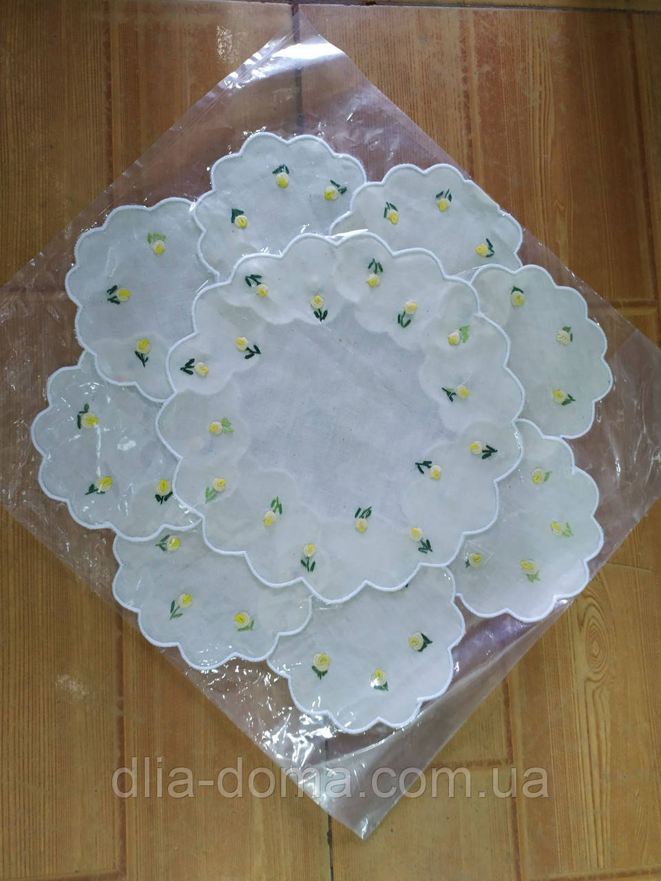 Набор тканевых салфеток 1/9 / 1 средняя О19см + 8 маленьких О10см /, фото 1