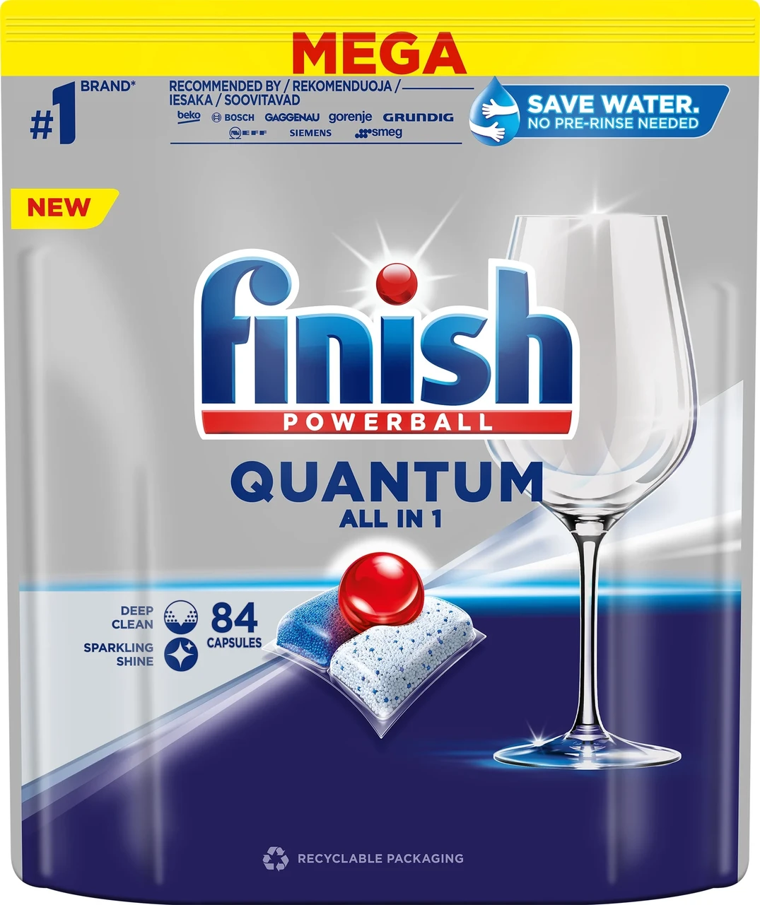 Таблетки для посудомийних машин Finish QUANTUM All in 1 (84шт.)