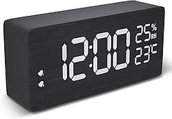 Настільний цифровий годинник  muenfly ‎OEI13 (чорний/кубоподібний)