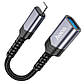 Перехідник Lightning на USB для підключення флешок HOCO adapter (2A, USB2.0, 480 Mbps, OTG). Black, фото 5