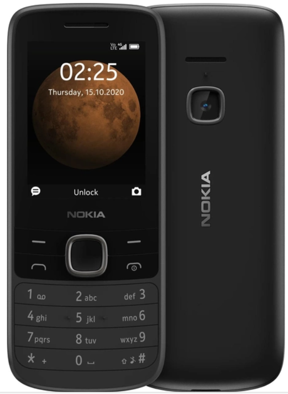 Телефон Nokia 225 4G TA-1276 DS Black UA UCRF