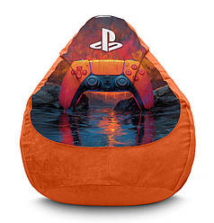 Крісло мішок "Sony Playstation. Orange" Флок