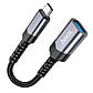 Перехідник адаптер Type-C на USB для ноутбуків та телефонів HOCO adapter (4A, USB3.0 OTG). Black, фото 3
