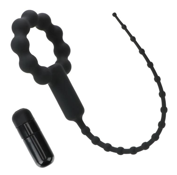 Вібратор для уретри з ерекційним кільцем, фото 1