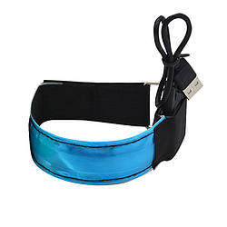 Світлодіодний LED браслет на руку для бігу спорту Blue 11902-65919