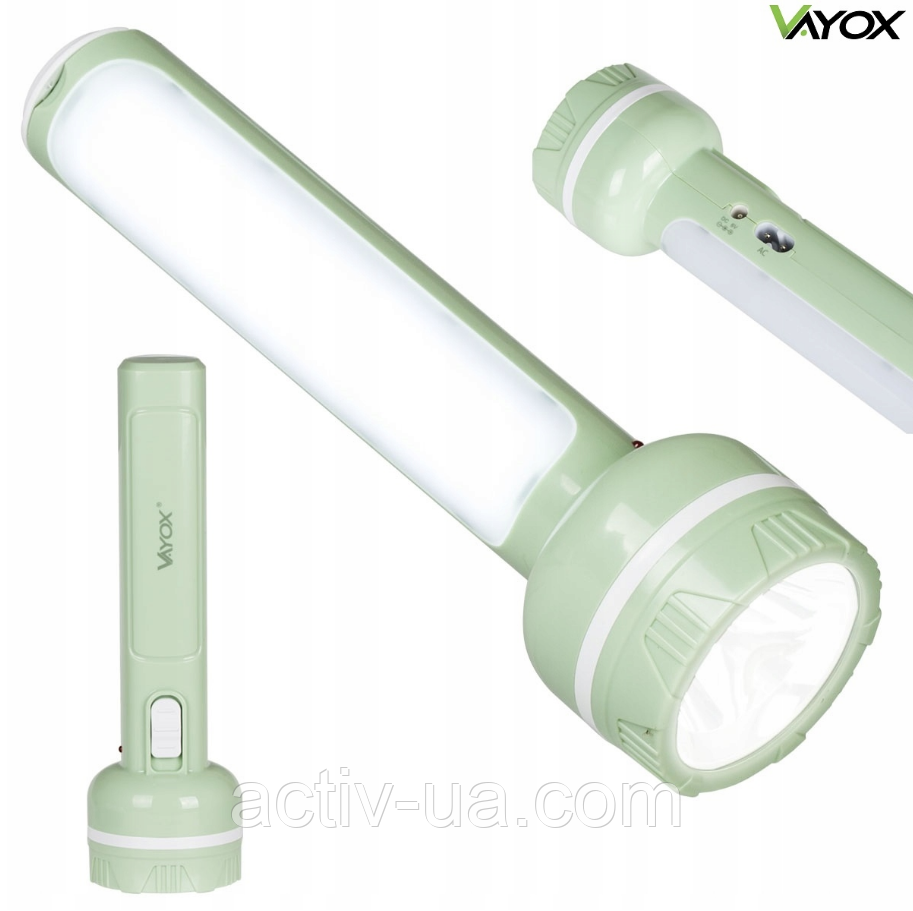 Ліхтар ручний для кемпінгу Vayox VA0063 акумуляторний, 2 режими, фото 1