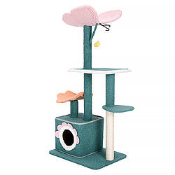 Кігтеточка дряпка для котів будиночок Hoopet 20T0295MN0055 55*40*120 см чотирирівнева 11733-65055