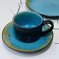 Набір Чашка з блюдцем Голандія чай 4 чашки 4 блюдця 300 мл HoReCa кераміка