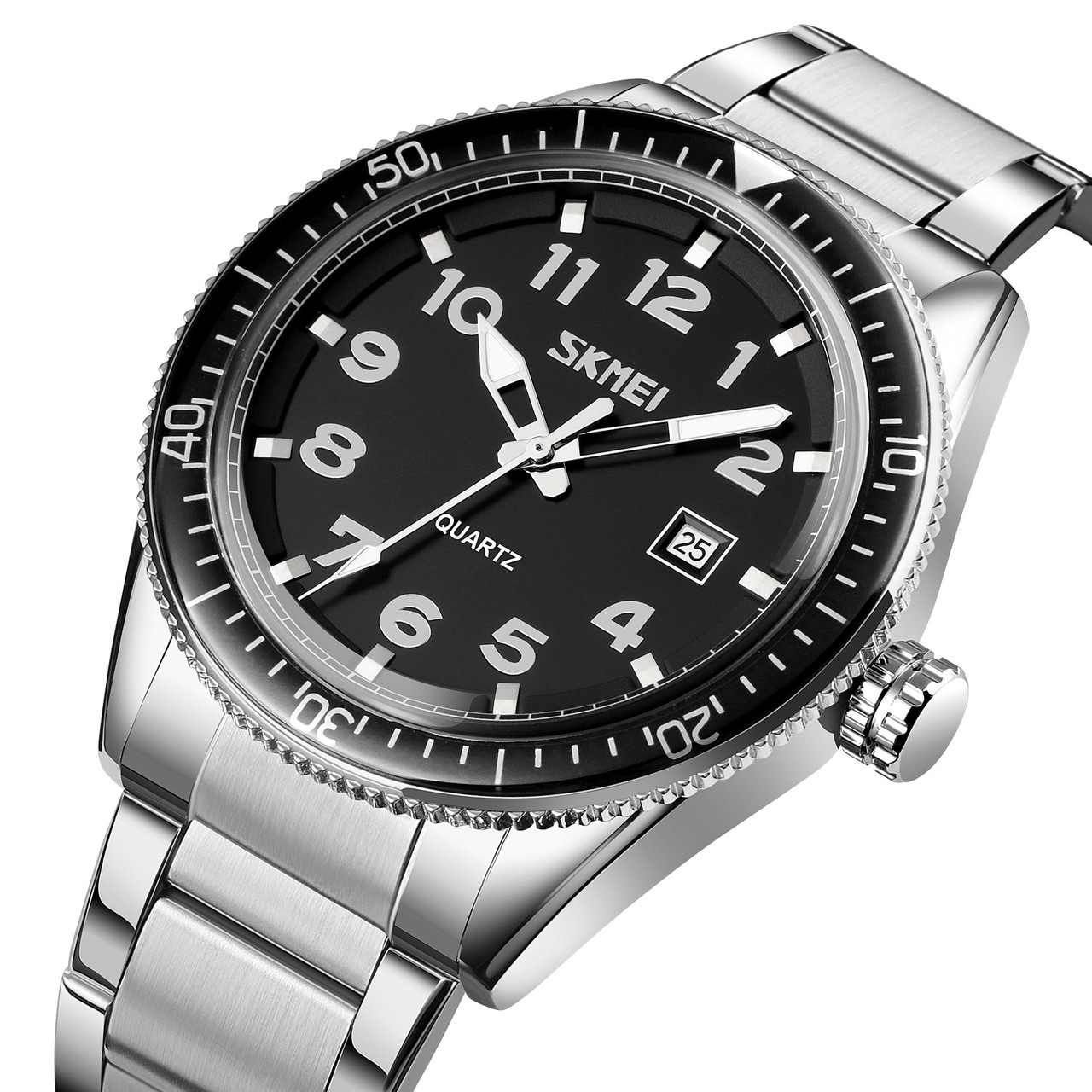 Чоловічий годинник Skmei 9232 сріблястий на браслеті