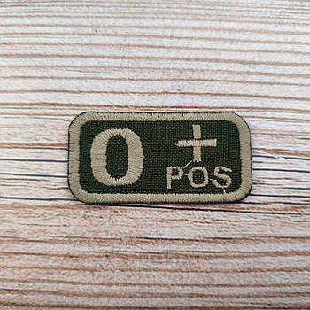 Wotan шеврон медичний групи крові НАТО O+ 5х2,5 см