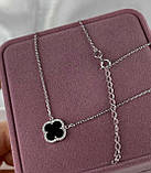 Срібне кольє конюшина д.1,3 см., фото 2