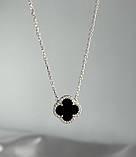 Срібне кольє конюшина д.1,3 см., фото 3