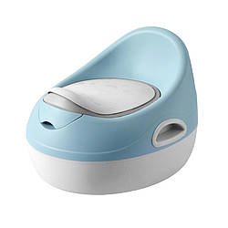 Горшок детский Bestbaby AH-855 с мягкими удобным сиденьем Blue + White 6709-65103