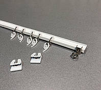 Карниз гибкий алюминиевый Т-профиль усиленный с металлическим роликовым бегунком (укомплектован) 5.00м Белый