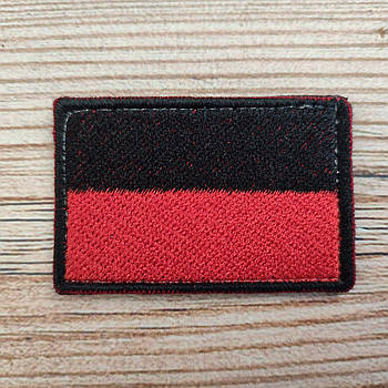 Wotan шеврон патріотичний "Прапор червоно-чорний" 6х4 см