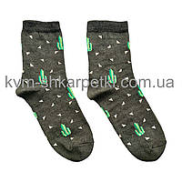 Демисезонные высокие носки с кактусом Хаки