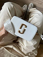 Белая женская сумка Marc Jacobs Snapshot White Gold