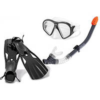 Набор для плавания 3в1 Intex 55657 маска для плаванья ласты очки с 14 лет для детей
